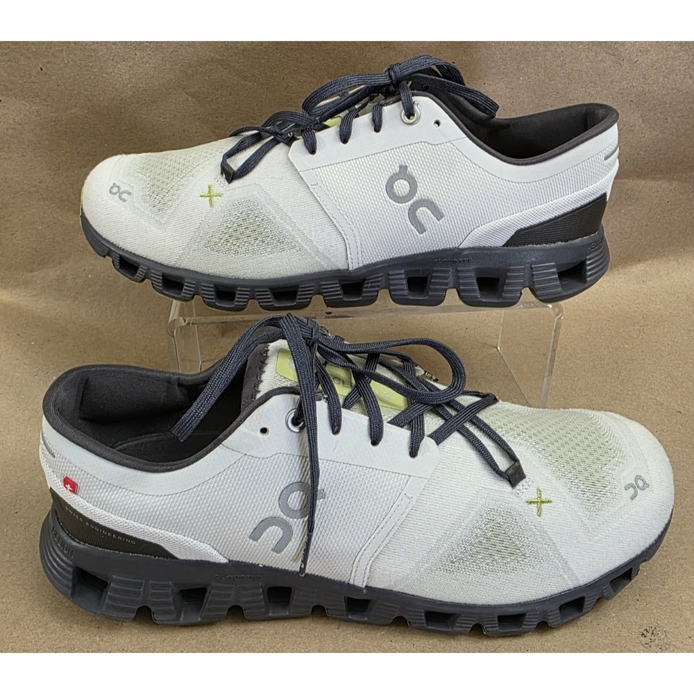 ON Cloud (Sz 10)  X 3 Ice Eclipse White Gray Black Running Shoes Men's